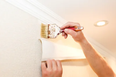 Pose de papier peint à Escou — revêtements muraux et toiles de verre